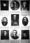 A koronázó főméltóságok,  Széchenyi Gyula, Festetich Tasziló, Csekonics Endre, Hornig Károly, Tisza István, Csernoch János, Várady Árpád, Skerletz Iván és Széchenyi Béla