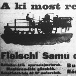 A Fleischl Samu cég szántógépeinek hirdetése