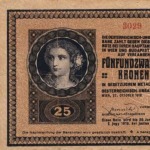 Az Osztrák-Magyar Bank 25 koronása (forgalomban 1920.nov.11-ig)