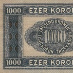 A Magyar Postatakarékpénztár 1000 koronás pénzjegye