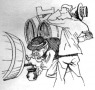 Gárdonyi Géza : A bor  -  Karikatura az előadásról