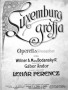 Luxemburg grófja 1909 Luxemburg grófja 1909