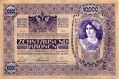 Felülbélyegzett 10 000 koronás hátoldala (forg. 1918.12.19. - 1921.06.05.) Felülbélyegzett 10 000 koronás hátoldala (forg. 1918.12.19. - 1921.06.05.)
