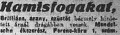 Hamisfogakat veszek 1920. Hamisfogakat veszek 1920.