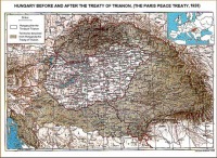 Magyarország térképe a békekötés előtt és utána