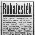 Ruhafesték reklám