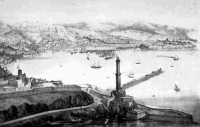 Genova kikötője a 19. század második felében