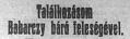 Találkozásom Babarczy báró feleségével Találkozásom Babarczy báró feleségével