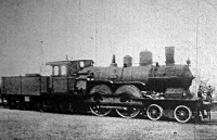 Gyorsvonati mozdony a századforduló idejéből