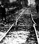 Mesterséges sintörés, amelyen a Gericke találmányát kipróbálták. Az ilyen sintörés okozza a legtöbb kisiklást