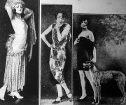 Három pesti művésznő, akiknek termete ideális kifejezője a mai divatnő típusának - Lábas Juci,  Fejes Teri, Lázár Mária