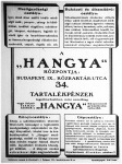 A "Hangya" hirdetése 1924 májusában