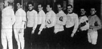 Az NVC versenyének döntősei Szelényi, Kovács, Kalmár, Gombos, Petschauer, Polányi, Szűcs, Czeiner és Ványi
