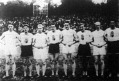 A finn és magyar olimpiai staféta résztvevői Hilden, Rózsa, Helle, Hajdu, Glankó, Flad, Hangafoel és Juhász
