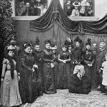 Stefánia özvegy trónörökösné főhercegnő látogatása a Fehérkereszt Egyesület lelencházában, gazdag polgári családok hölgytagjaival (anno)