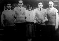 A londoni ping-pong világbajnokság hősei Mechlovits Zoltán, dr. Pécsi Dani, Mednyánszky Mária, Kehrling Béla dr. Jacobi Roland