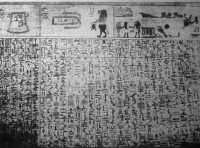 Képírással papiruszra - halottak könyve