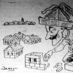 Karikatúra a kislakásépítésről.