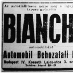 Hirdetés az automobilkiállítás alkalmával (Bianchi)