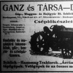 Ganz és Társa - Danubius (cséplőkészletek hirdetés)