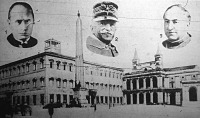 A lateráni palota Rómában, Mussolini, Viktor Emanuel olasz király és Gaspari bíbornok