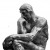 Rodin A gondolkodó című szobra a cikkben ironikusan jelenik meg